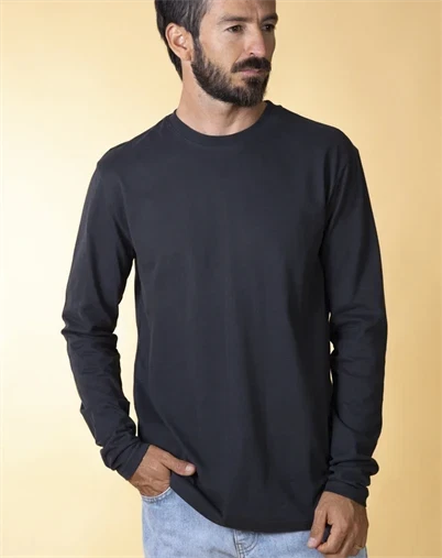 Elsk - Basic Brushed Langærmet T-Shirt - Black